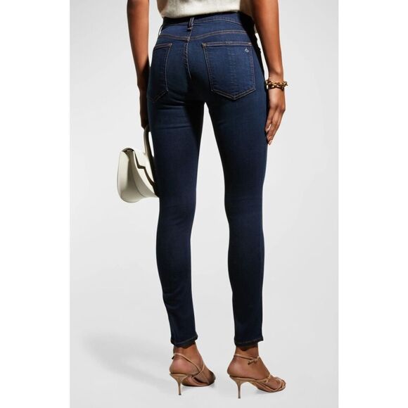 Rag & Bone Cate Mid-Rise Skinny Ankle Jeans Size 25 Kensington Wash $195 - Picture 4 of 13